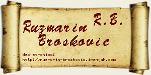 Ruzmarin Brošković vizit kartica